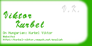 viktor kurbel business card